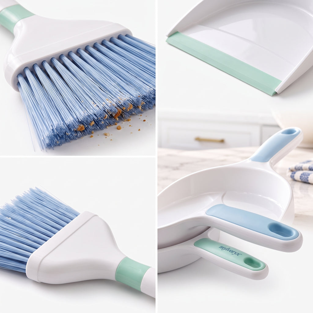 mylvoryx™ Compact Countertop Broom & Dustpan Set — Main product view