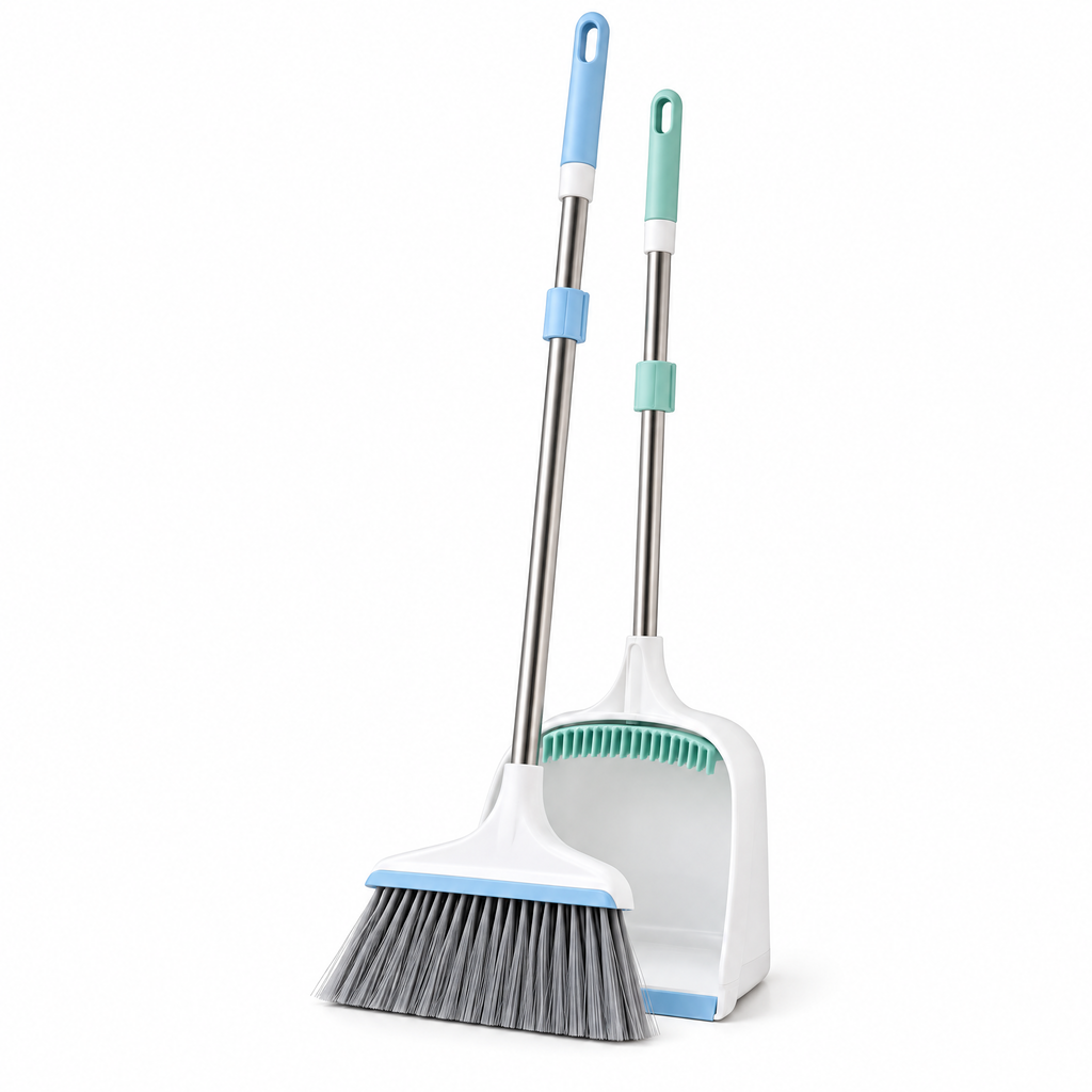 mylvoryx™ Long-Handle Broom & Upright Dustpan Set — Lifestyle / everyday use view