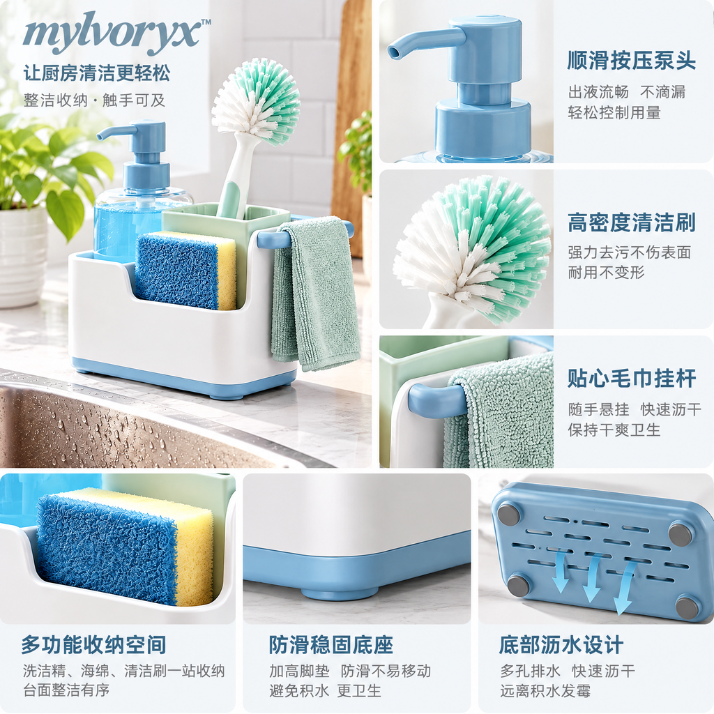 mylvoryx™ Sink-Side Cleaning Organizer Caddy — Additional product view