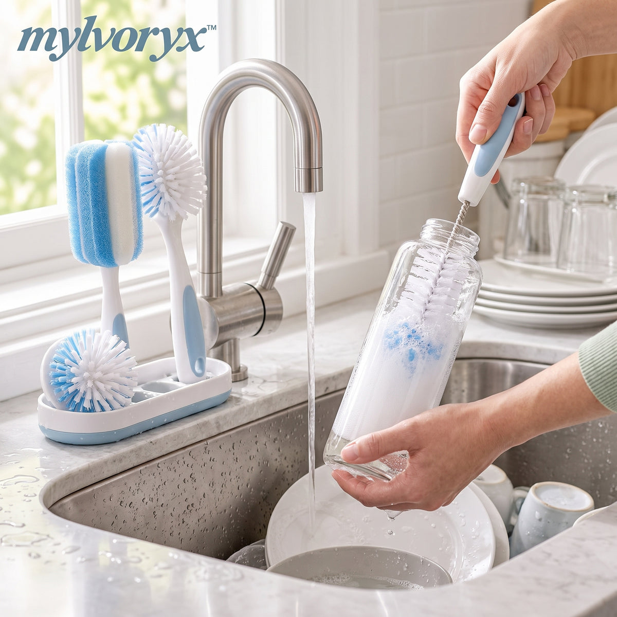 mylvoryx™ Sink & Bottle Cleaning Brush Set — Additional product view